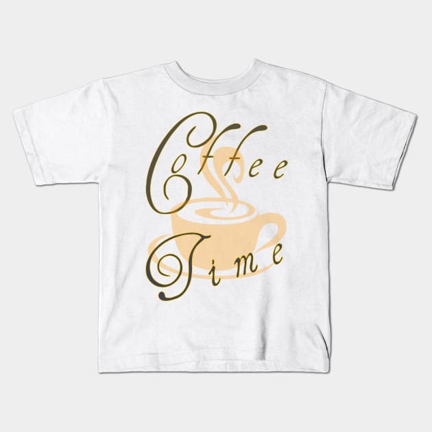 Coffee time Kids T-Shirt by Grafititee